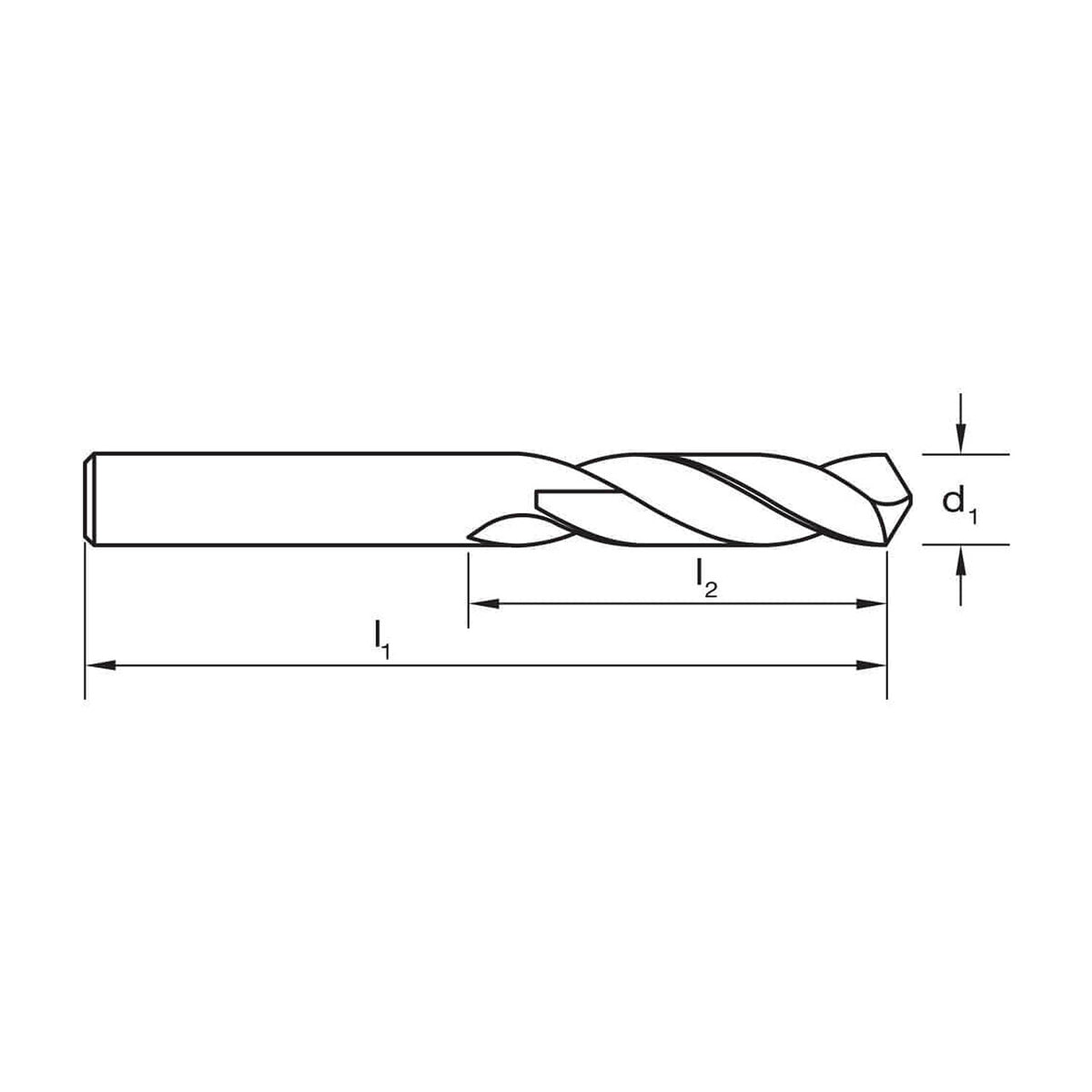 Sutton D126 Blue Bullet Stub Drill Bit - Panel & Rivet - HSS