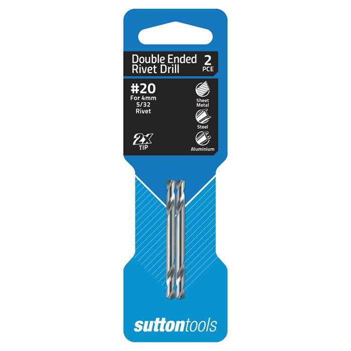 Sutton D1330409 0.161" #20 Panel Drill Bit - Tupoint - HSS - Pack of 2