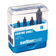 Sutton D136SCD1 60° Centre Drill Set 5 piece Plain Type 1 - 5 HSS - AIMS Industrial Supplies
