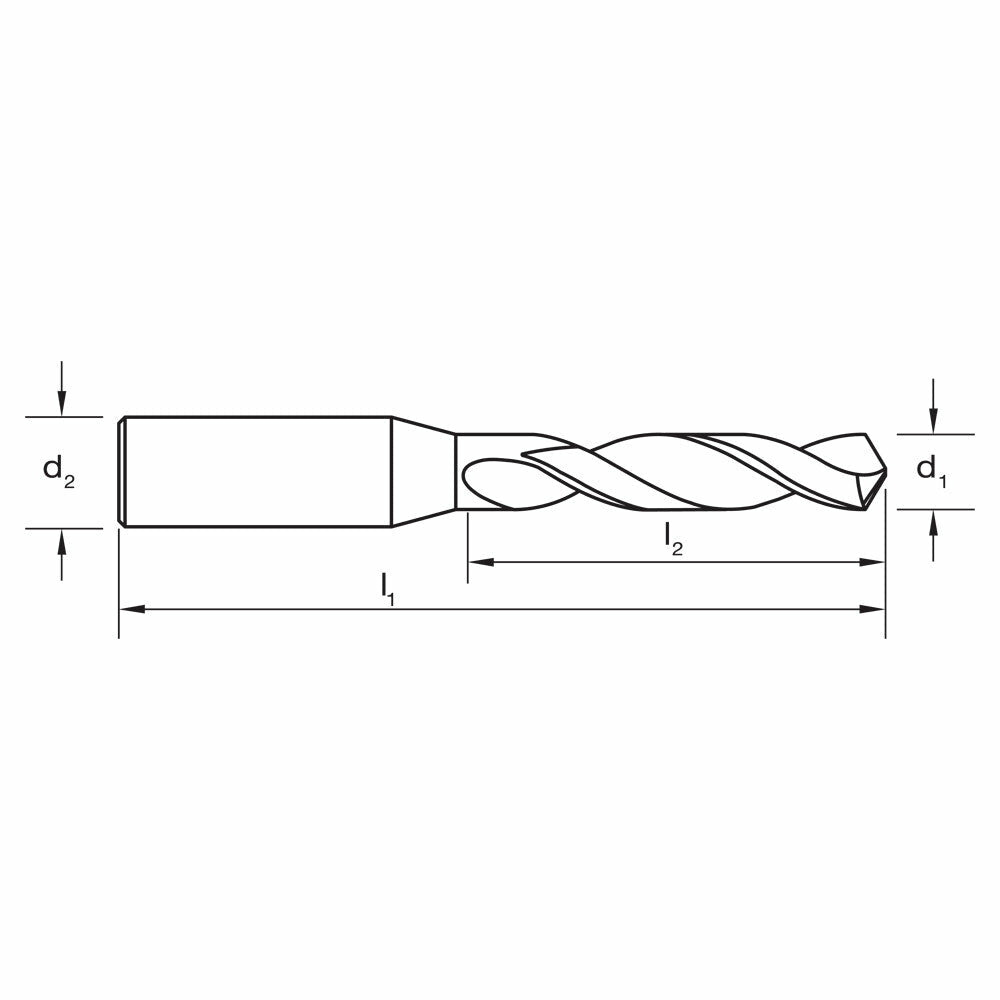 Sutton D153 Black Magic Stub Drill Bit - R40 VA DIN1897 - Cobalt TiAlN - AIMS Industrial Supplies