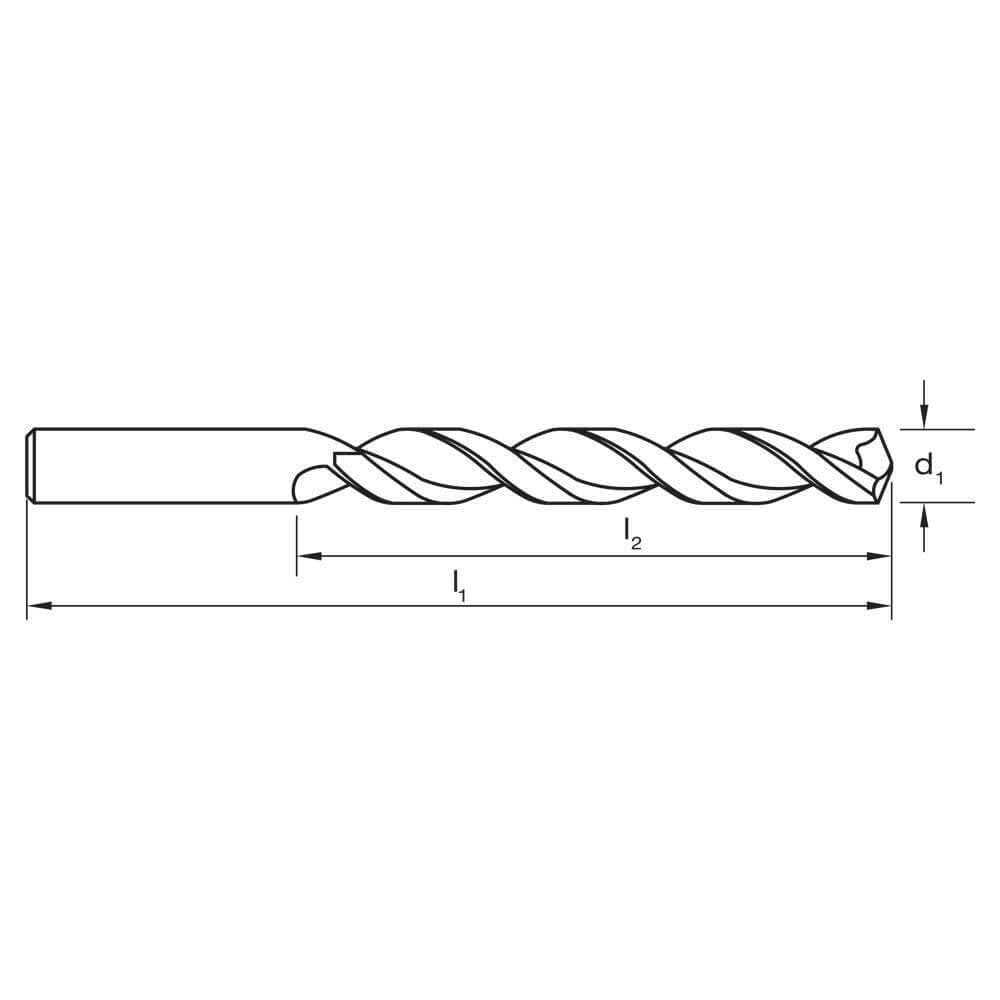 Sutton D163 DHJ Jobber Drill Bit - DIN338 - Cobalt Steel - TiAlN - AIMS Industrial Supplies