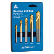 Sutton D175SDT5 90° Spotting Drill Set 5 piece - 5% Cobalt HSS - TiN - AIMS Industrial Supplies