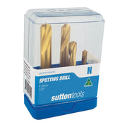 Sutton D1760004 120° Spotting Drill Set 4 piece - 5% Cobalt HSS - TiN - AIMS Industrial Supplies