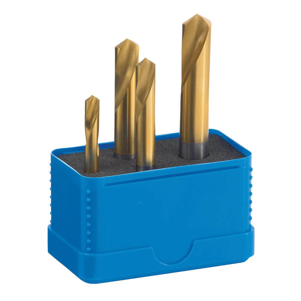 Sutton D1760004 120° Spotting Drill Set 4 piece - 5% Cobalt HSS - TiN2