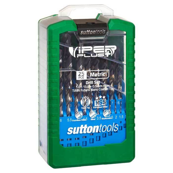 Sutton D179SM3 25 piece Viper Plus Jobber Metric Drill Set HSS TiAlN1