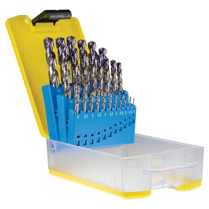 Sutton D180SM3 25 piece R40 Inox Jobber Metric Drill Set - HSS TiAlN1