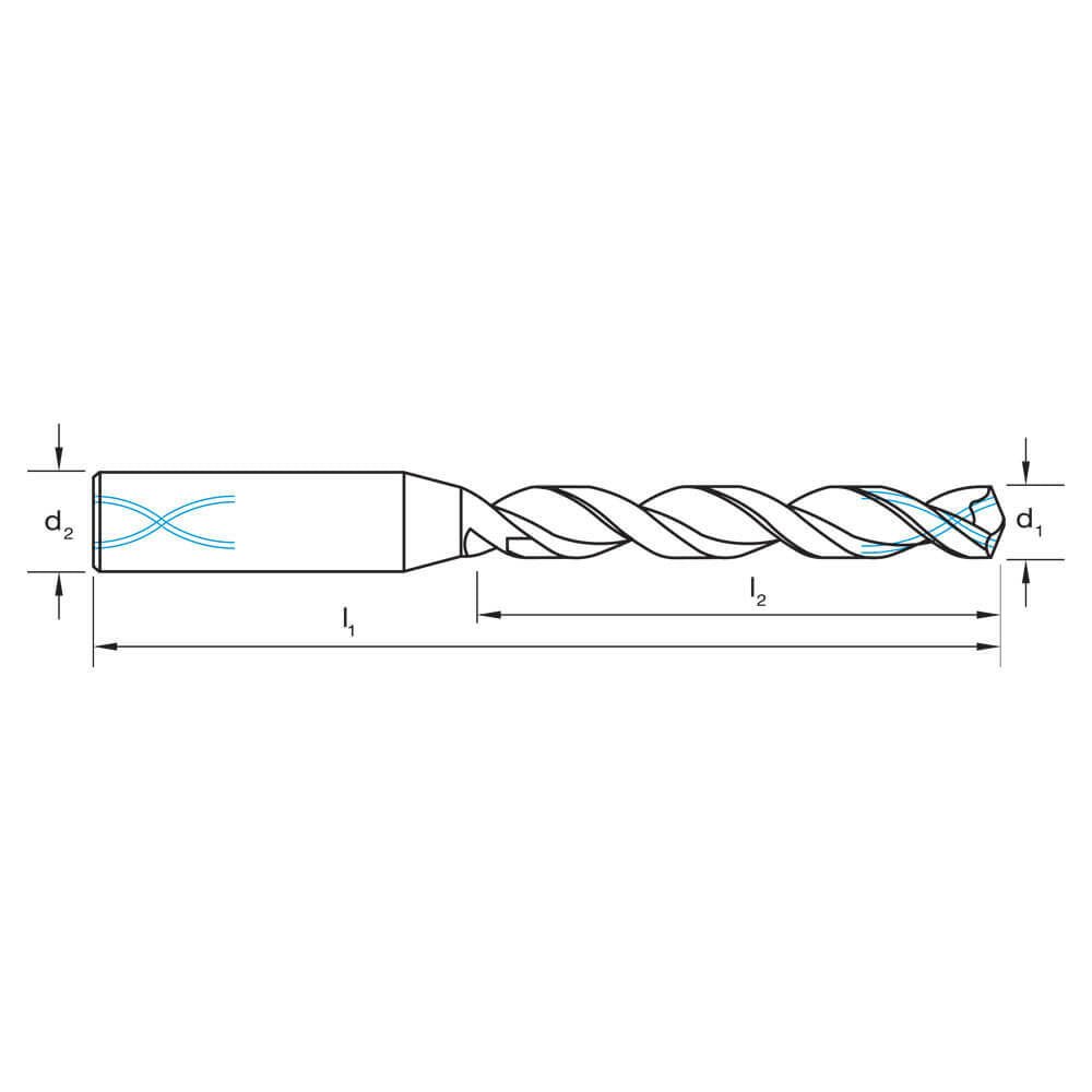 Sutton D182 R40 UNI-IK Jobber Drill Bit - Cobalt Steel TiAlN - AIMS Industrial Supplies