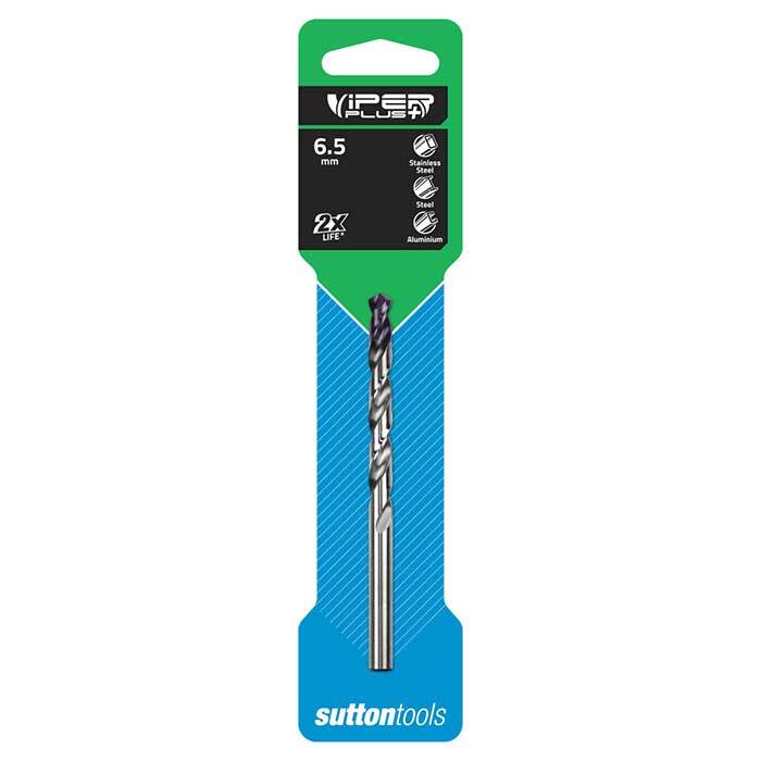 Sutton D184 Viper Plus Jobber Drill Bit - DIN338 Carded - HSS TiAlN - AIMS Industrial Supplies