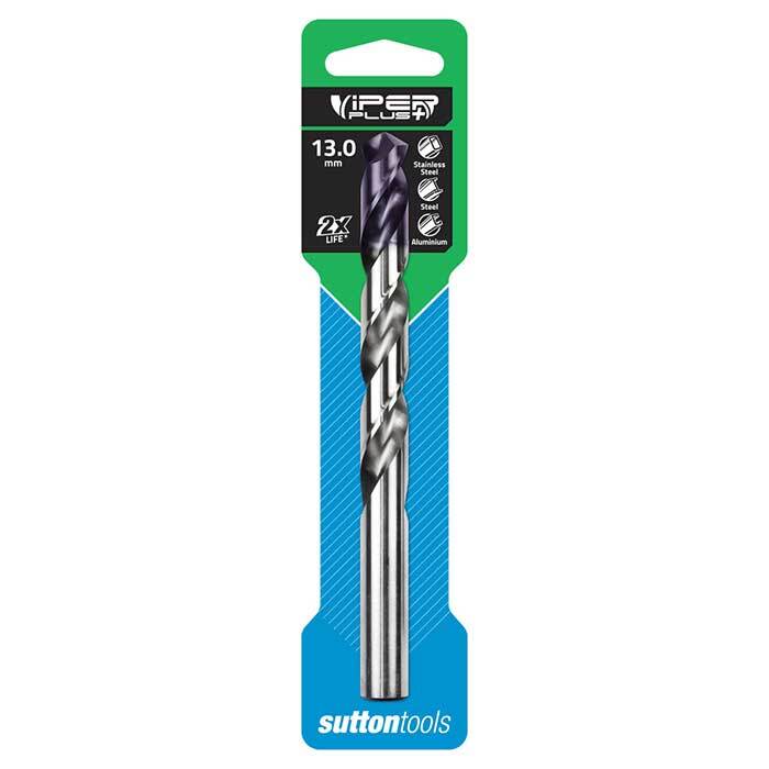 Sutton D184 Viper Plus Jobber Drill Bit - DIN338 Carded - HSS TiAlN - AIMS Industrial Supplies