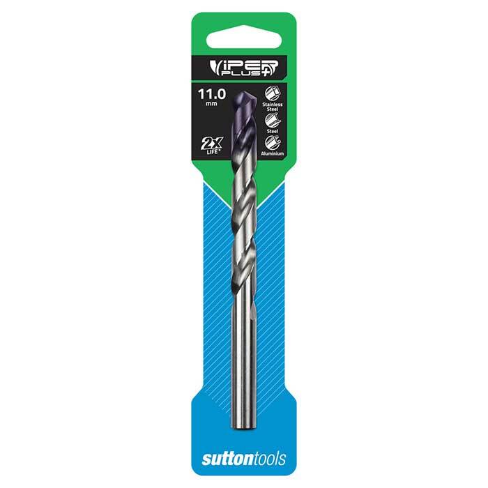 Sutton D184 Viper Plus Jobber Drill Bit - DIN338 Carded - HSS TiAlN - AIMS Industrial Supplies