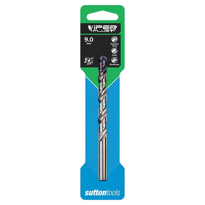 Sutton D184 Viper Plus Jobber Drill Bit - DIN338 Carded - HSS TiAlN - AIMS Industrial Supplies