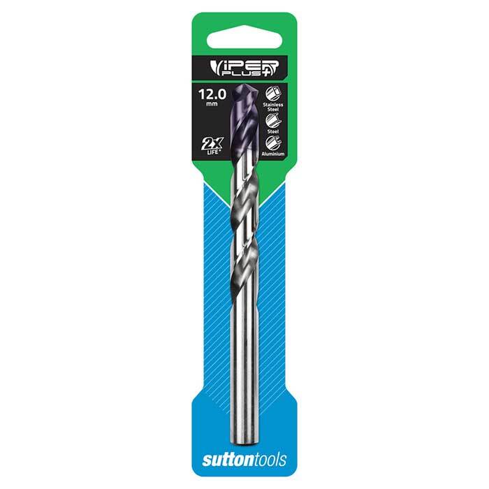 Sutton D184 Viper Plus Jobber Drill Bit - DIN338 Carded - HSS TiAlN - AIMS Industrial Supplies