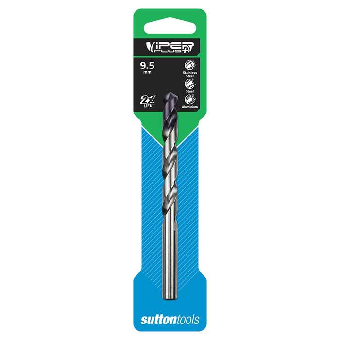 Sutton D1840950 9.5mm Jobber Viper Plus Drill Bit DIN338 Carded HSS TiAlN