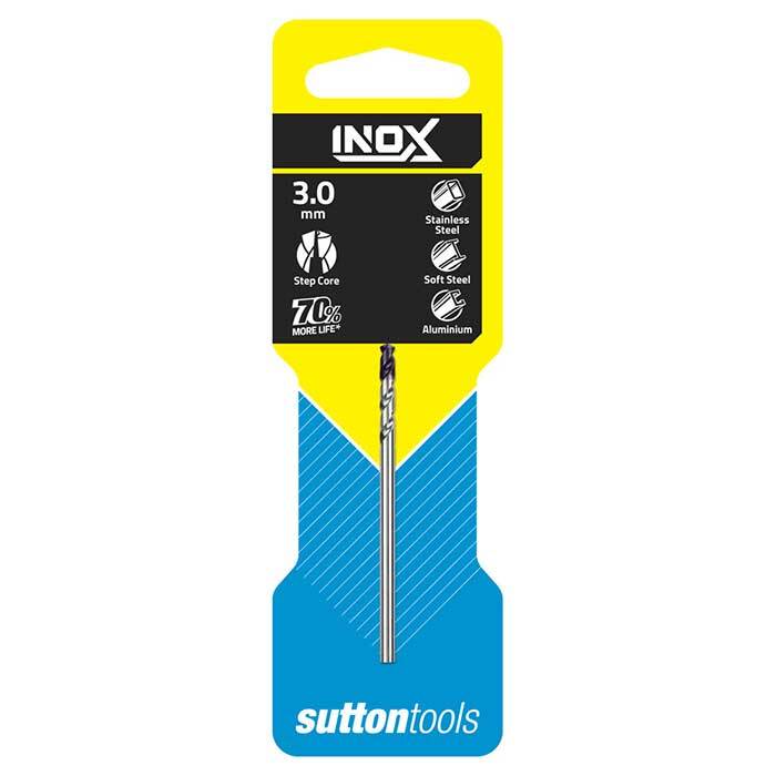 Sutton D1850300 3mm Inox Jobber Drill Bits - DIN338 Carded - HSS TiAlN