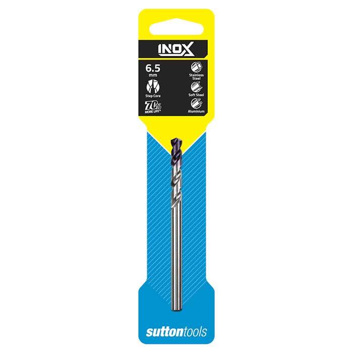 Sutton D1850650 6.5mm Inox Jobber Drill Bits - DIN338 Carded - HSS TiAlN