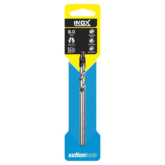 Sutton D1850800 8mm Inox Jobber Drill Bits - DIN338 Carded - HSS TiAlN