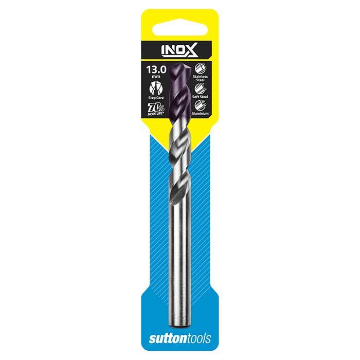 Sutton D1851300 13mm Inox Jobber Drill Bits - DIN338 Carded - HSS TiAlN