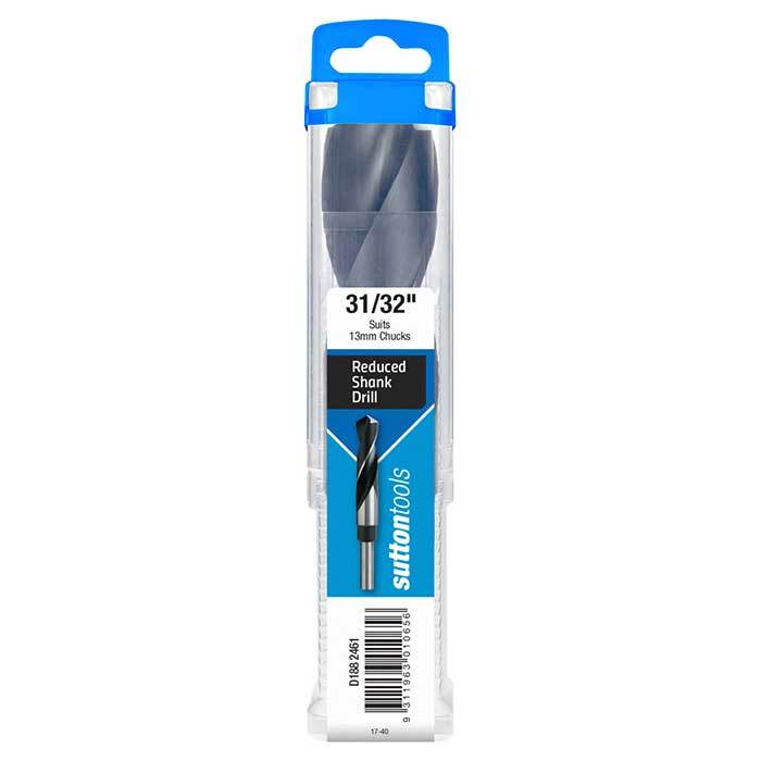 Sutton D188 Reduced Shank Drill Bit - Imperial - 1/2" Shank - HSS - AIMS Industrial Supplies
