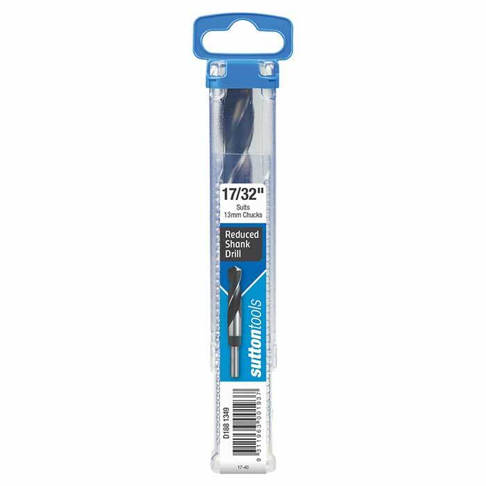 Sutton D1881349 17/32" Reduced Shank Drill Bit - 1/2" Shank - HSS - Blue