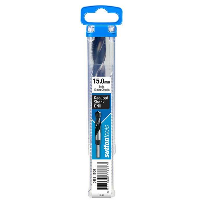 Sutton D1881500 15mm Reduced Shank Drill Bit - 12.5mm Shank - HSS - Blue