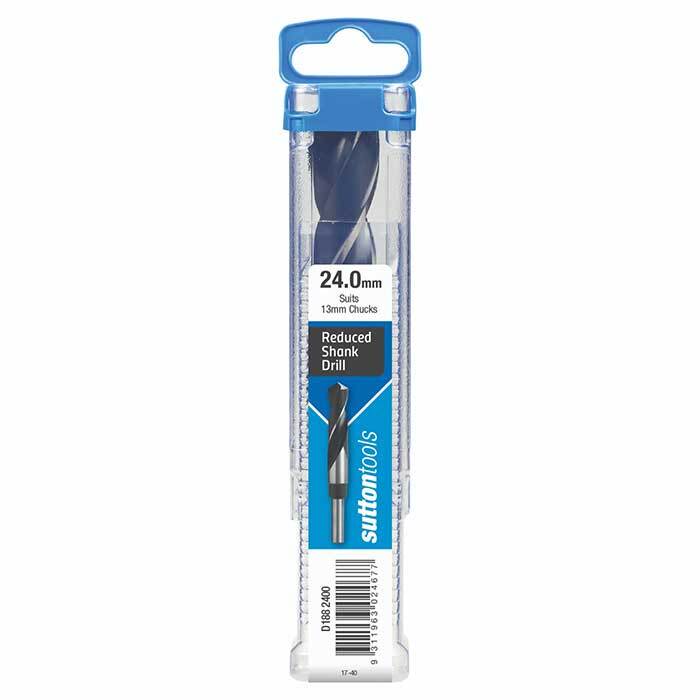 Sutton D1882400 24mm Reduced Shank Drill Bit - 12.5mm Shank - HSS - Blue