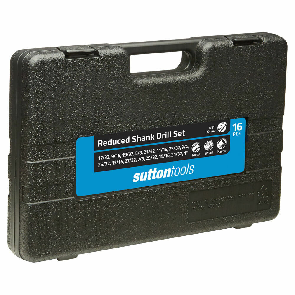 Sutton D188RS16 Reduced Shank Drill Set 16 piece - 1/2" Shank - HSS2