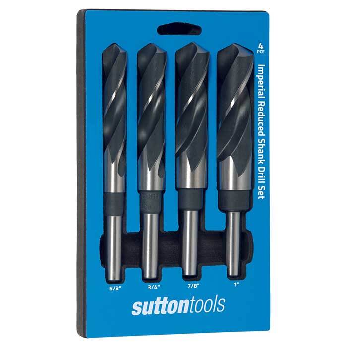 Sutton D188RS4 Reduced Shank Drill Set 4 piece - 1/2" Shank - HSS1