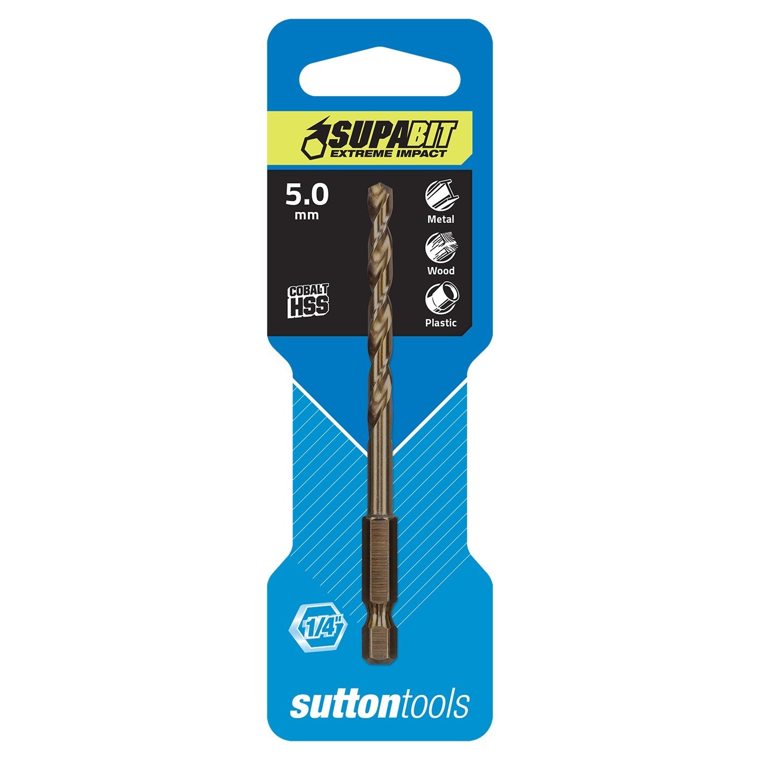 Sutton D2130500 5mm Supabit Impact Drill Bit - Jobber Drill Bit - HSS