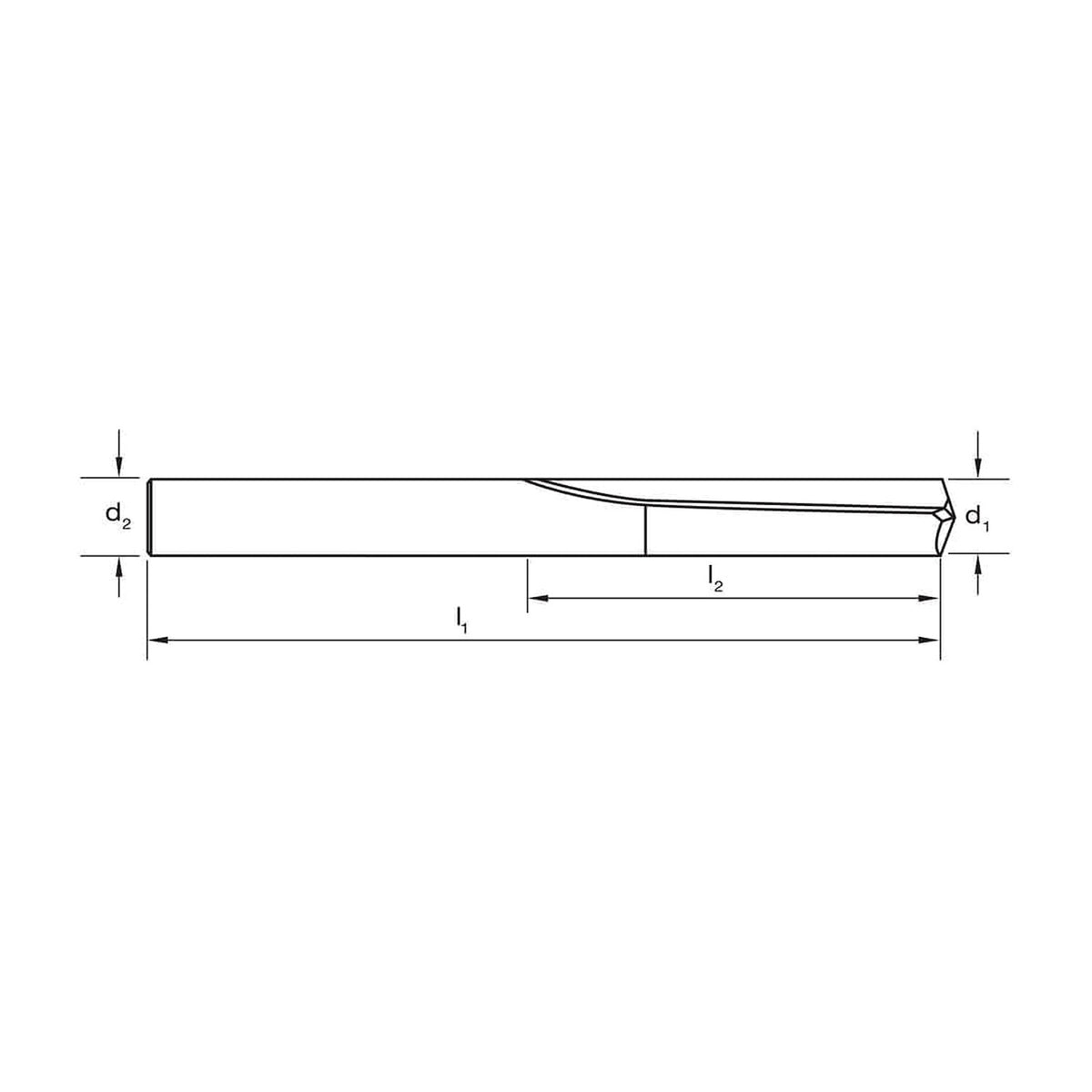 Sutton D300 Carbide Drill Bit - Imperial - 3xD - Straight Flute - VHM
