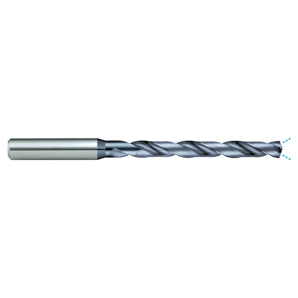 Sutton D335 Carbide Drill Bit - 8xD - R30 N IK - VHM - AlCrN - AIMS Industrial Supplies