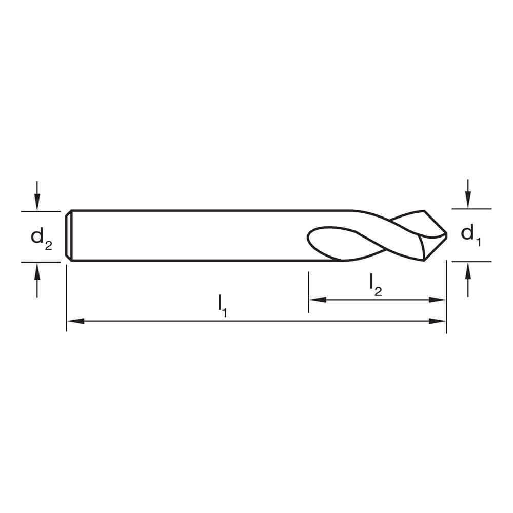 Sutton D355 90° Carbide Spotting Drill Bit - VHM3