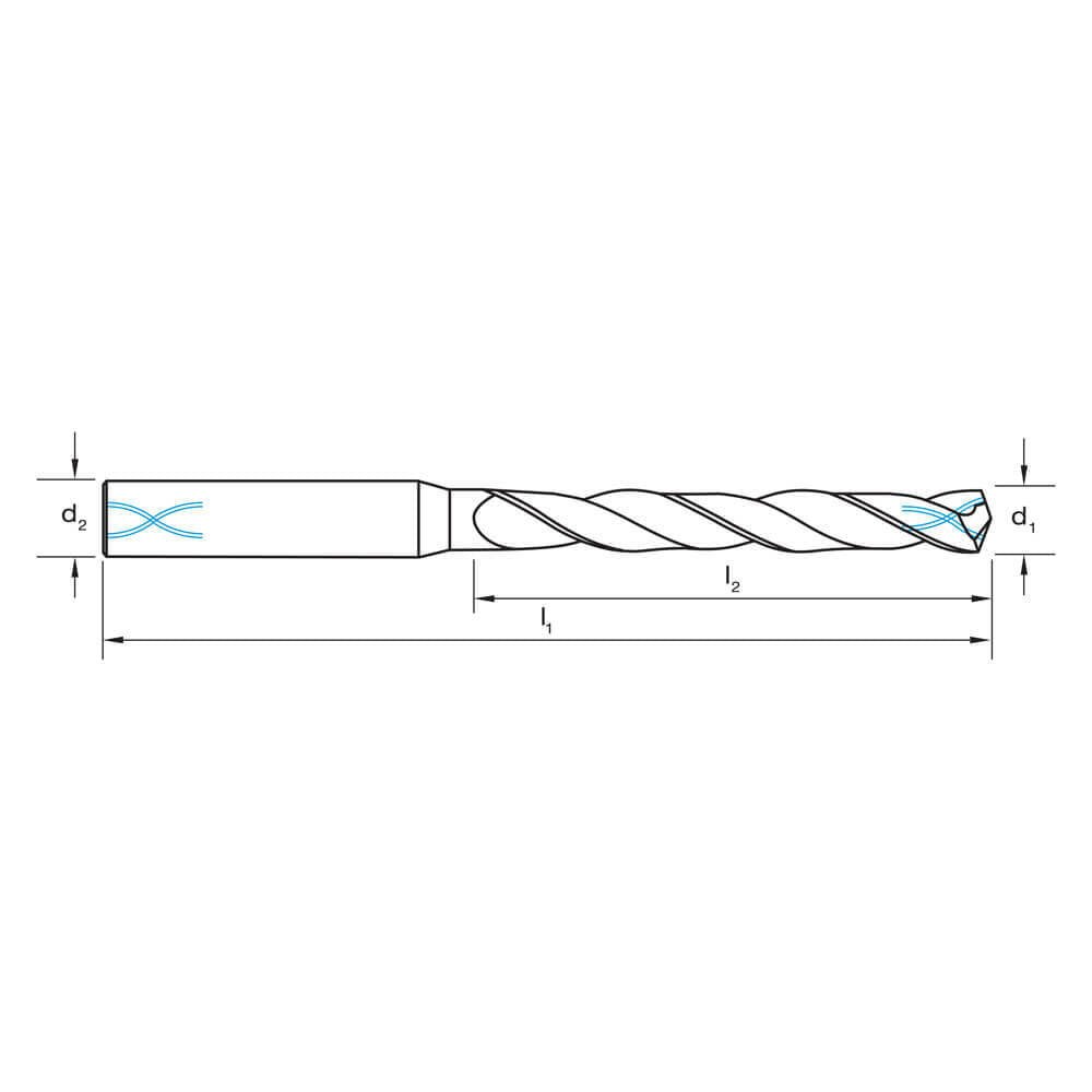 Sutton D358 Black Magic Carbide Drill Bit - 5xD - R30 VA IK - VHM - Helica - AIMS Industrial Supplies