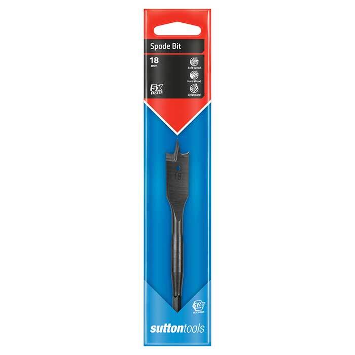 Sutton D5011800 18mm Spade Drill Bit - Carbon Steel - Carded
