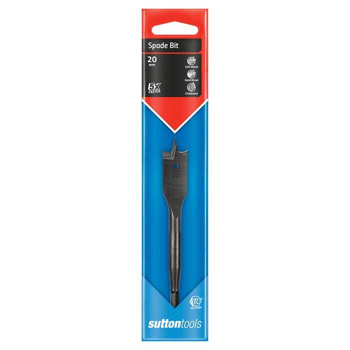 Sutton D5012000 20mm Spade Drill Bit - Carbon Steel - Carded