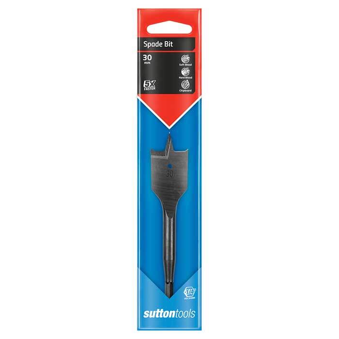 Sutton D5013000 30mm Spade Drill Bit - Carbon Steel - Carded