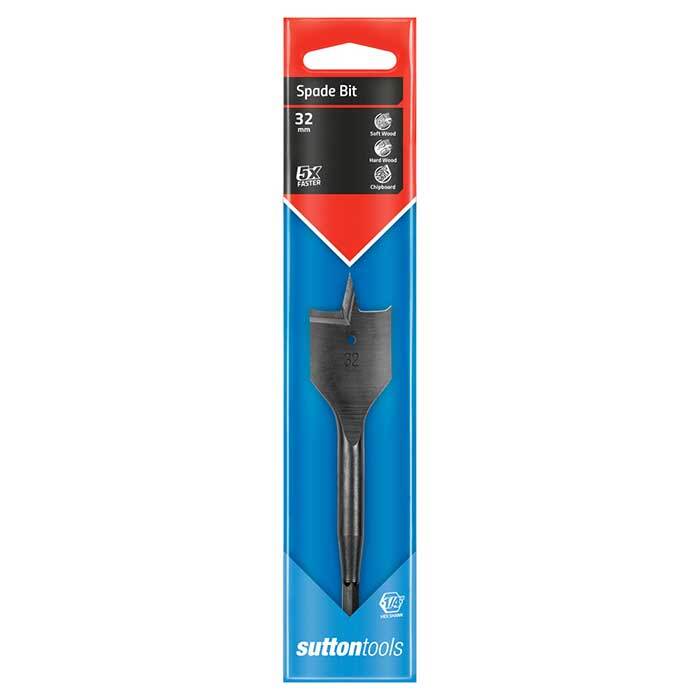 Sutton D5013200 32mm Spade Drill Bit - Carbon Steel - Carded