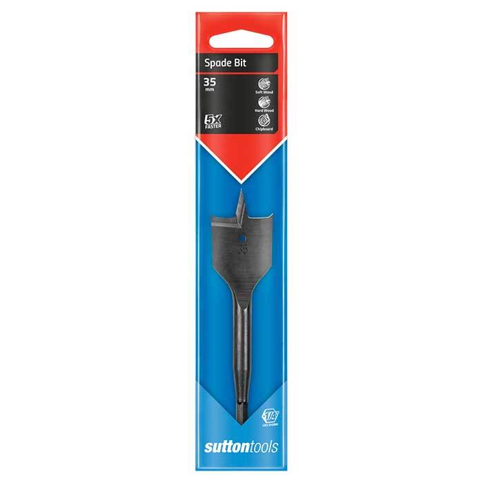 Sutton D5013500 35mm Spade Drill Bit - Carbon Steel - Carded