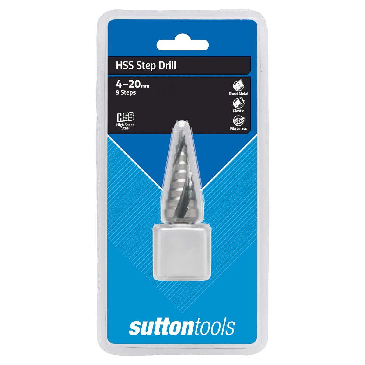 Sutton D50442009 Step Drill HSS Spiral 4-20mm (9 Steps)