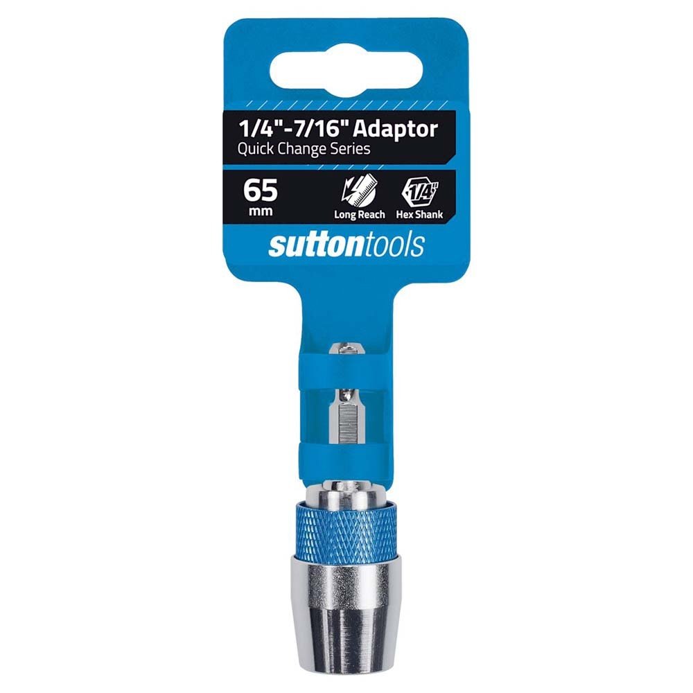 Sutton D5170065 Quick Change Adaptor 1/4 to 7/16" Hex - AIMS Industrial Supplies