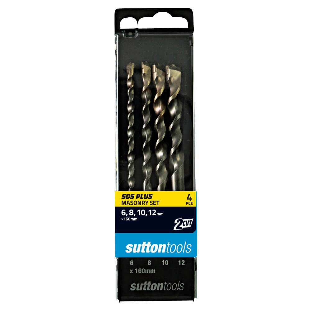 Sutton D6130004 SDS Plus Masonry Drill Set 4 piece Twister MultiFit TCT - AIMS Industrial Supplies