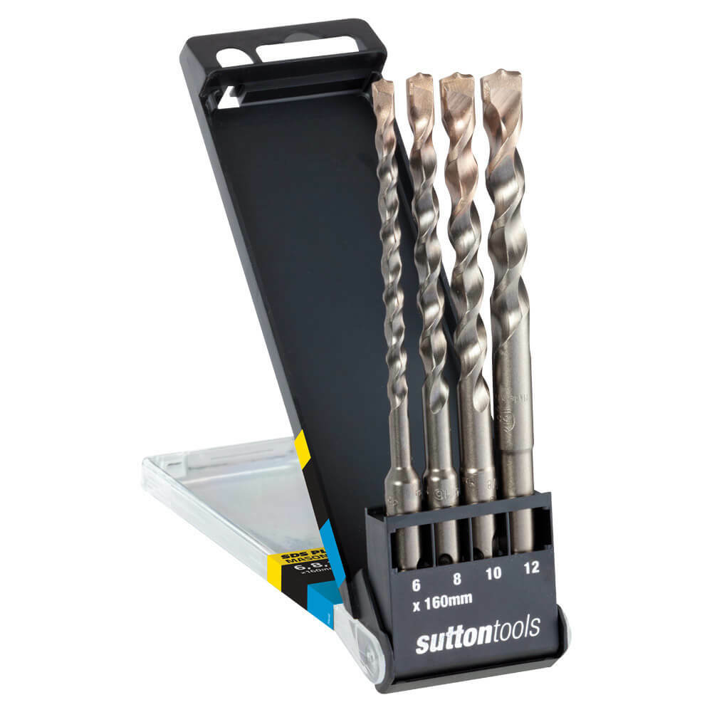 Sutton D6130004 SDS Plus Masonry Drill Set 4 piece Twister MultiFit TCT1
