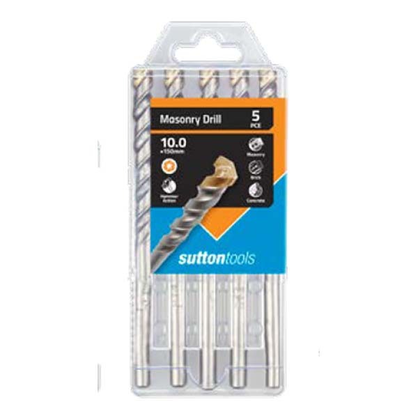 Sutton D6510600 6 x 150mm Masonry Drill Bit Single Brick, 5 Pieces