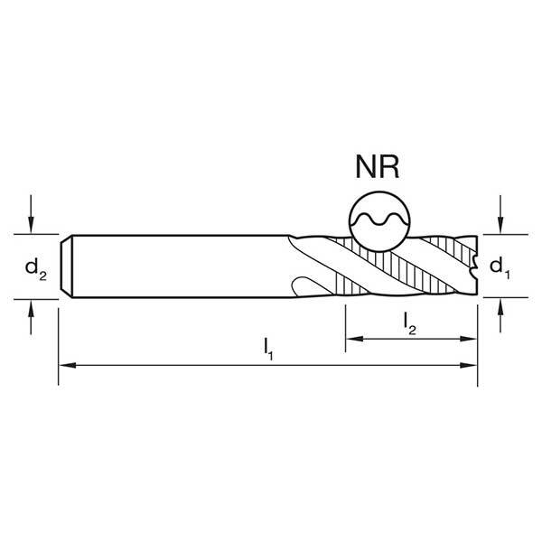 Sutton E1421400 14 x 16mm 4 Flute Roughing Endmill - 8% Cobalt - Regular3