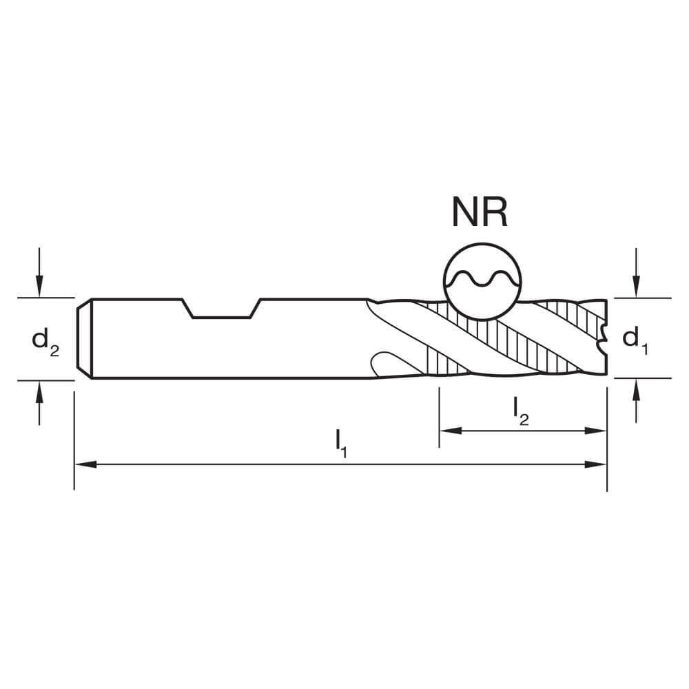 Sutton E145 Metric 4-5 Flute Roughing Endmill 8% Cobalt TiCN Regular3