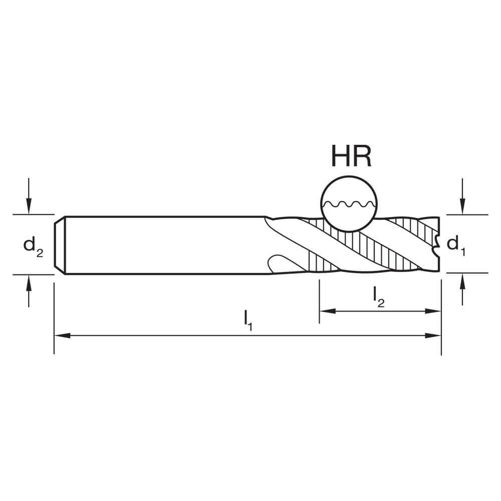 Sutton E169 Metric 3-4 Flute Roughing Endmill 8% Cobalt TiCN Regular - AIMS Industrial Supplies