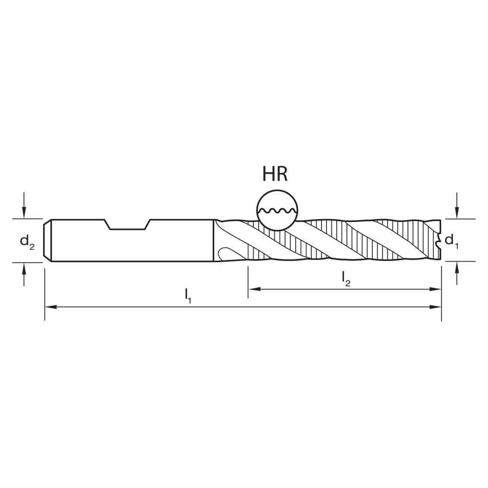 Sutton E177 Metric 3-5 Flute Roughing Endmill - HSS Co11% TiAlN Long3