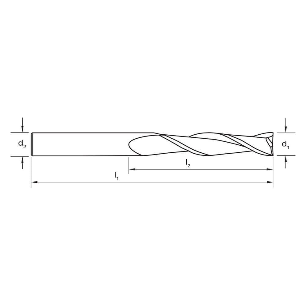 Sutton E309 Metric 2 Flute Slot Drill - Solid Carbide VHM - Extra Long - AIMS Industrial Supplies