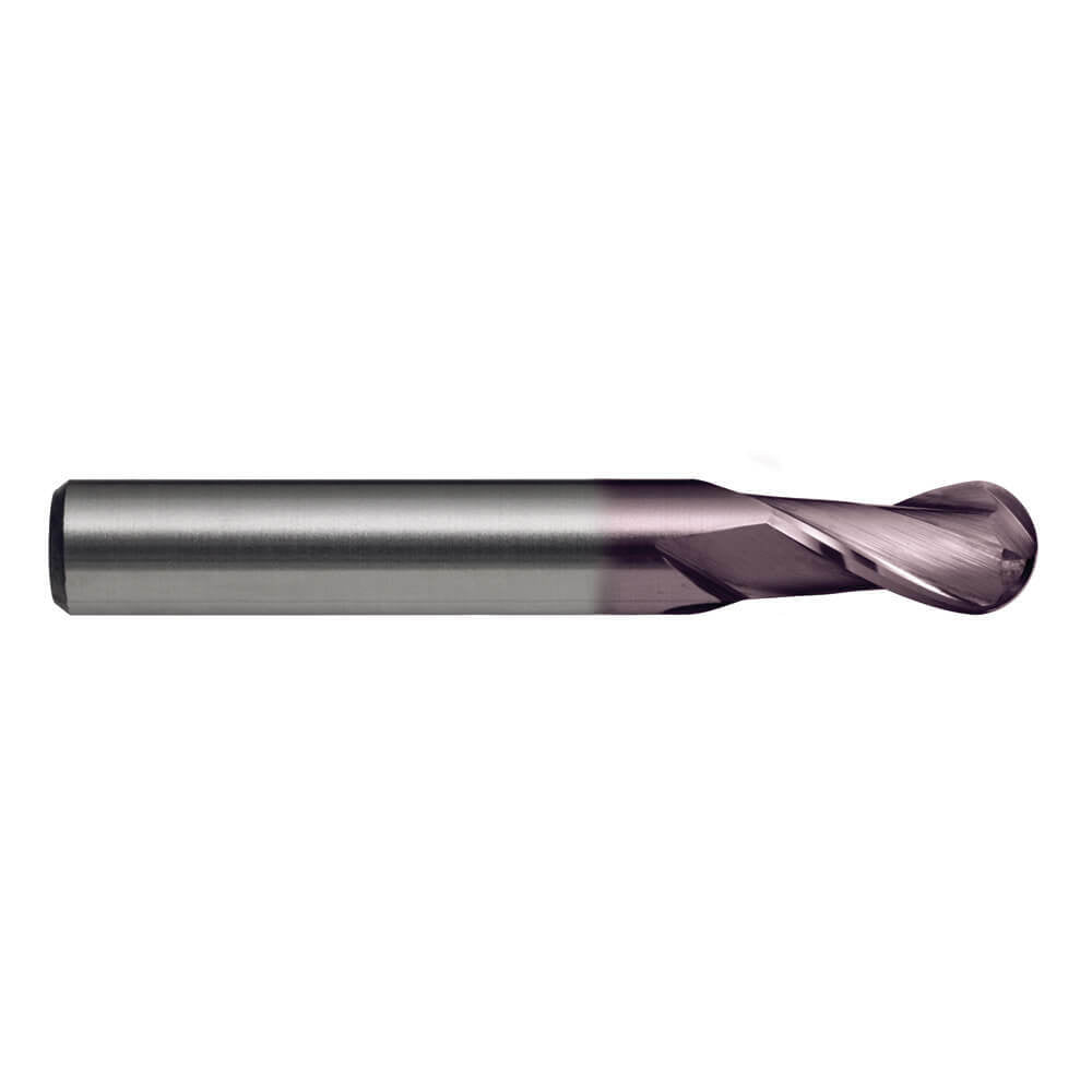 Sutton E314 Imperial 2 Flute Ball Nose Endmill Carbide AlCrN Regular - AIMS Industrial Supplies