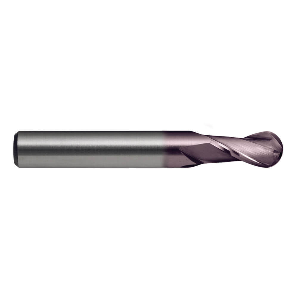 Sutton E314 Imperial 2 Flute Ball Nose Endmill Carbide AlCrN Regular - AIMS Industrial Supplies