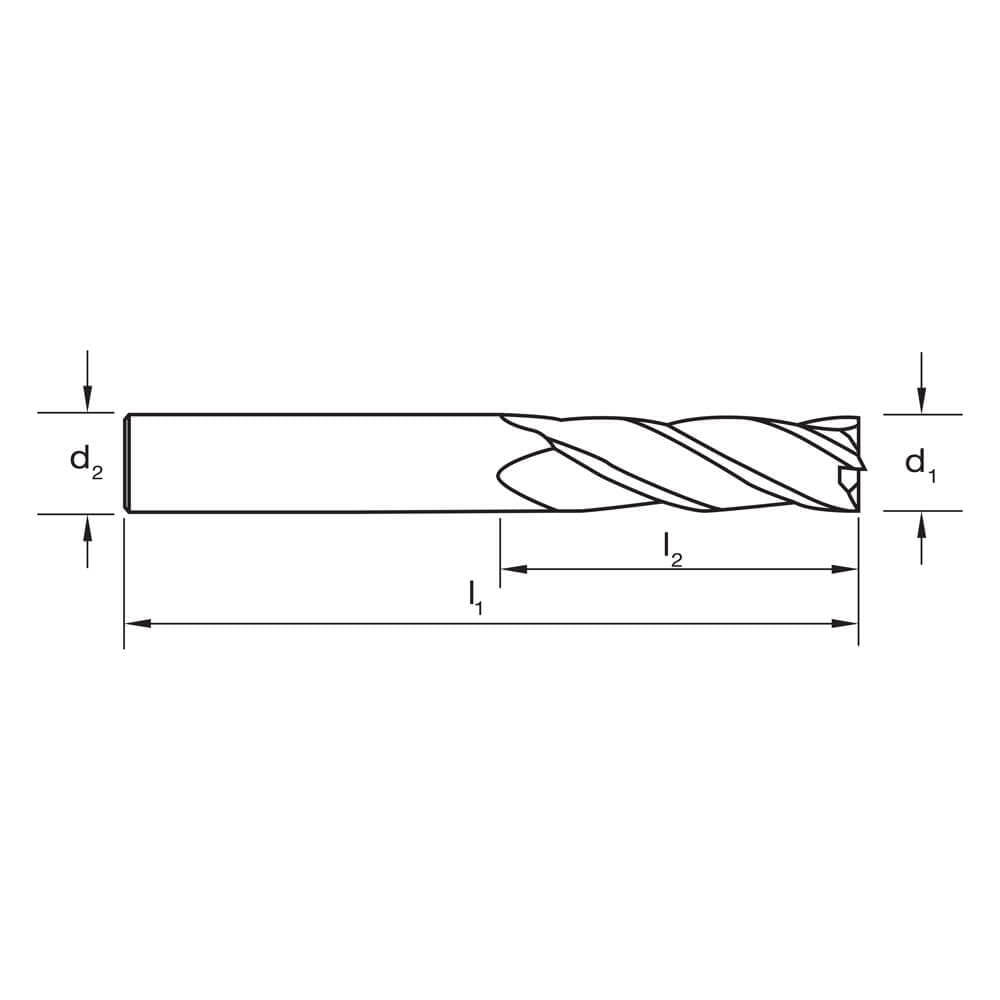 Sutton E333 Imperial 4 Flute Endmill - Solid Carbide VHM - Regular - AIMS Industrial Supplies